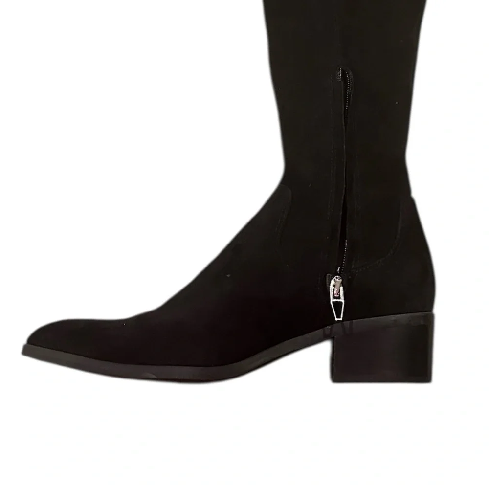 Dolce Vita microsuede black Over the knee thigh high minimalist luxe boots 8